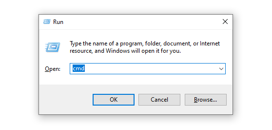 在 Windows 上运行命令提示符