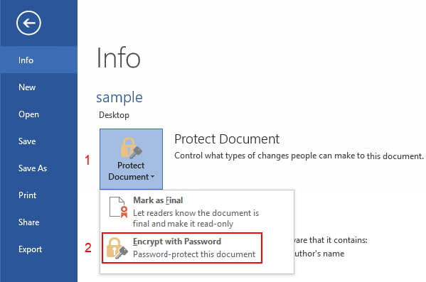如何删除 MS Office Word 中的密码